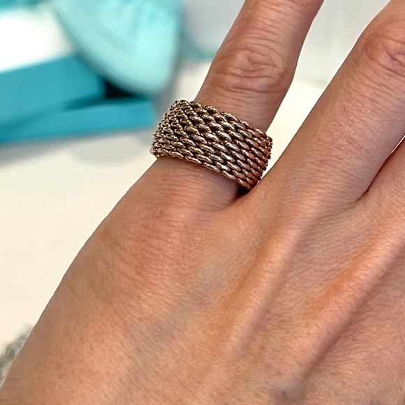 Authentic Tiffany & Co. Somerset Rose Gold Ring - Picture 3 of 3